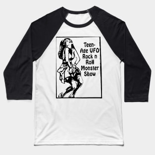 Teenage U.F.O. Rock 'n' Roll Monster Show Baseball T-Shirt